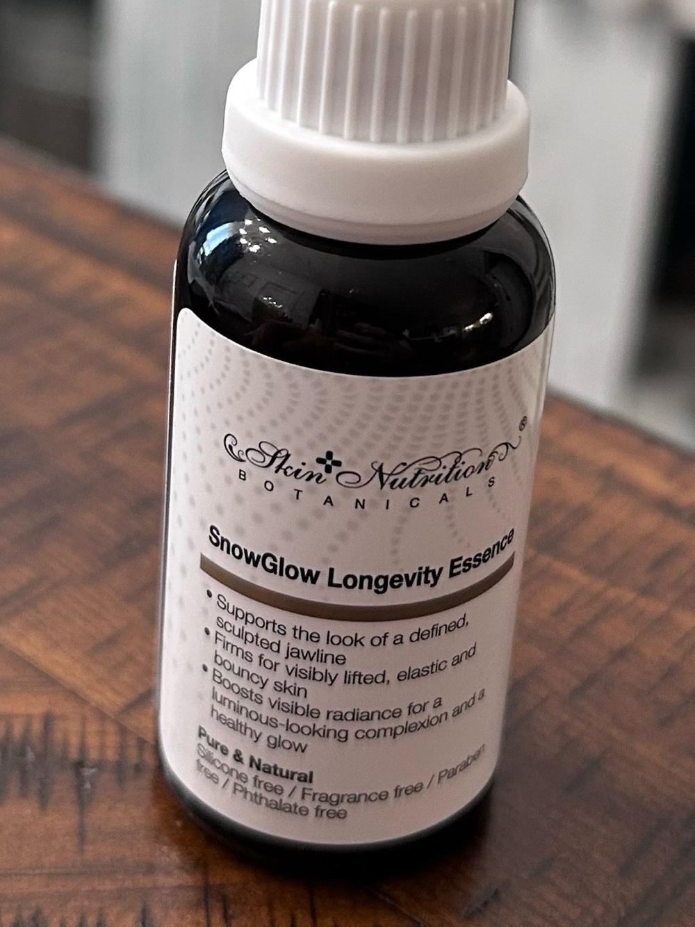 NEW Skin Nutrition Botanicals SnowGlow Longevity Essence Face Serum 1oz